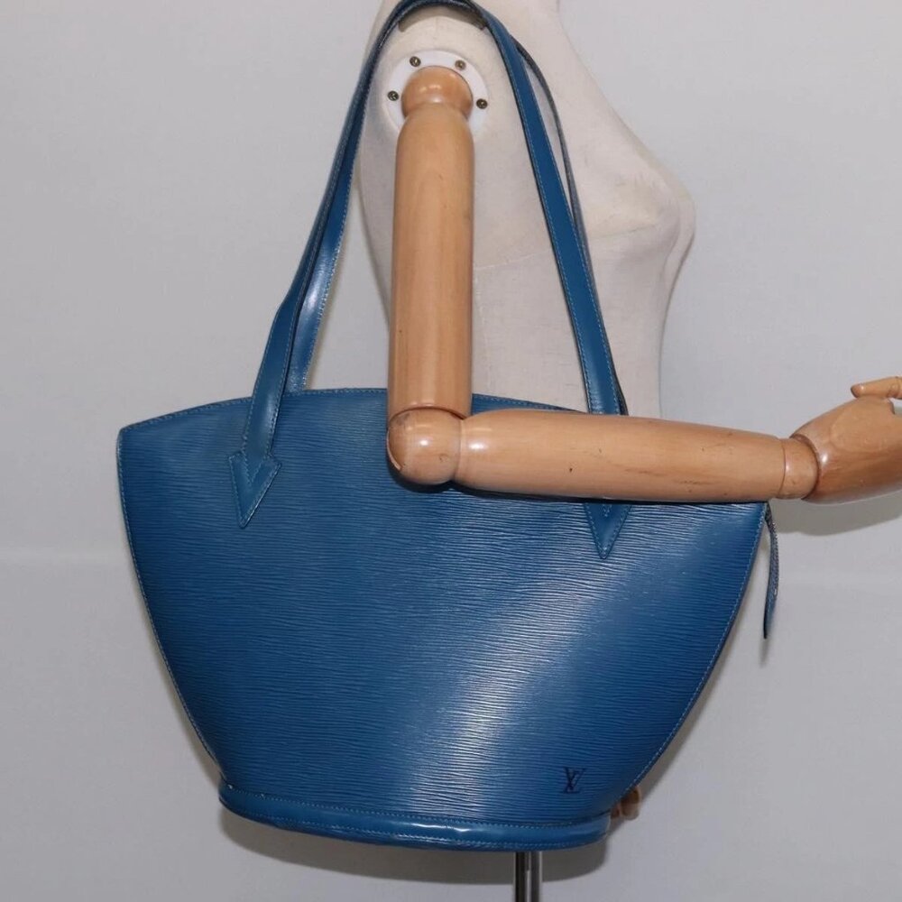 LOUIS VUITTON Epi Saint Jacques Shopping Shoulder Bag Blue M52275 LV Auth 146699